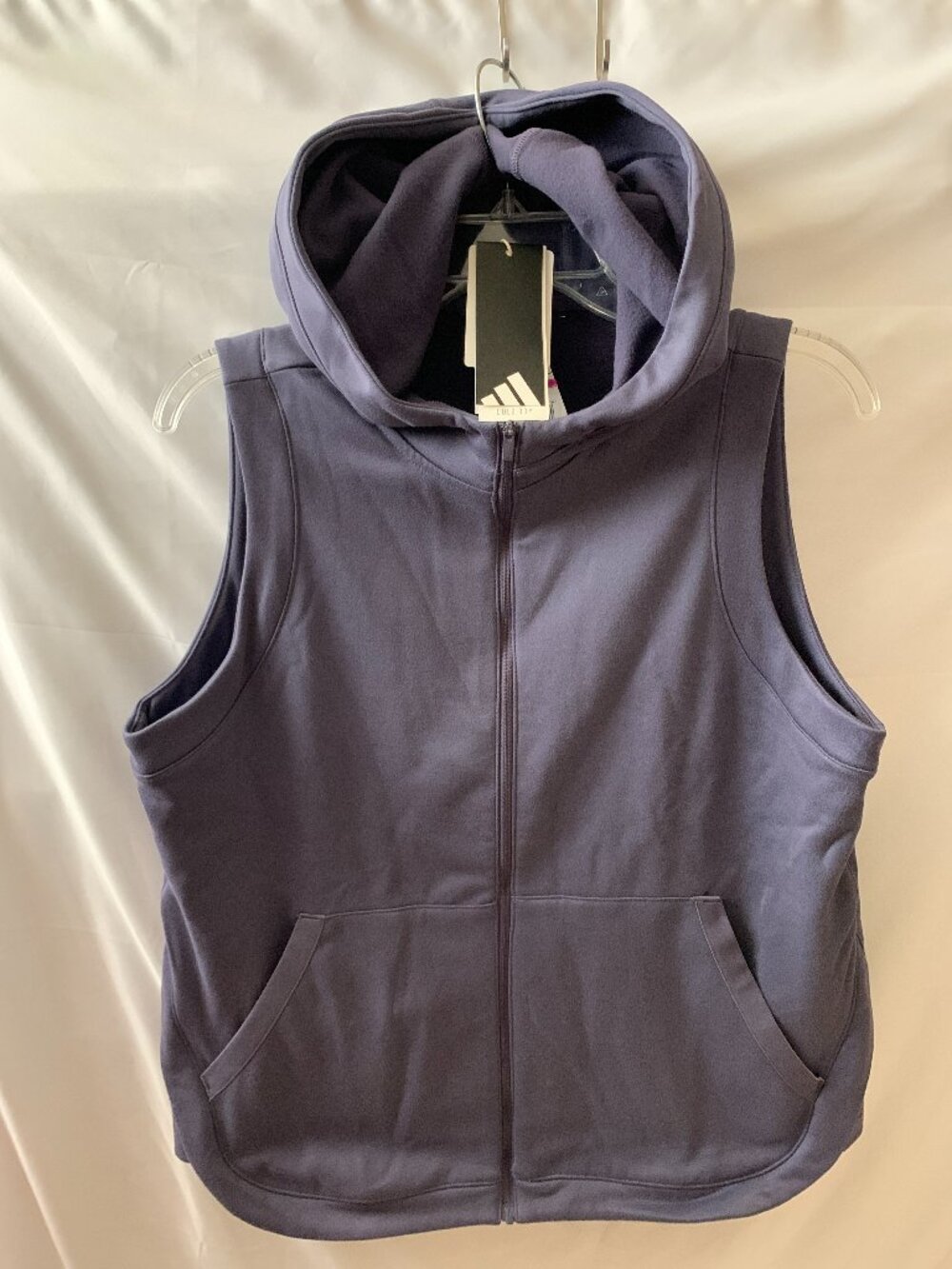 ADIDAS Ultimate365 Cold.Rdy Full-Zip Golf Vest Hoodie in Preloved Violet Sz LAR